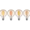 LED-älylamppu Paulmann Smart Home Zigbee 3.0 Globe, G95, E27, 470lm, 6.3W, RGBW+, filamentti, himmennettävä, kulta