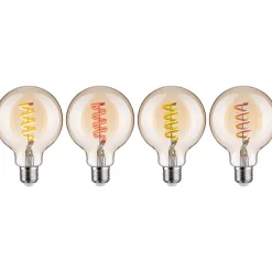 LED-älylamppu Paulmann Smart Home Zigbee 3.0 Globe, G95, E27, 470lm, 6.3W, RGBW+, filamentti, himmennettävä, kulta