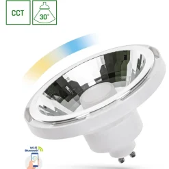LED-älylamppu Spectrum GU10 AR111 10W 230V valkoinen 30° CCT+DIM Wi-Fi/BT 3000-6000K