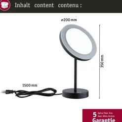 LED-meikkipeili Paulmann Masua IP44 jalustalla 55lm 230V 4W