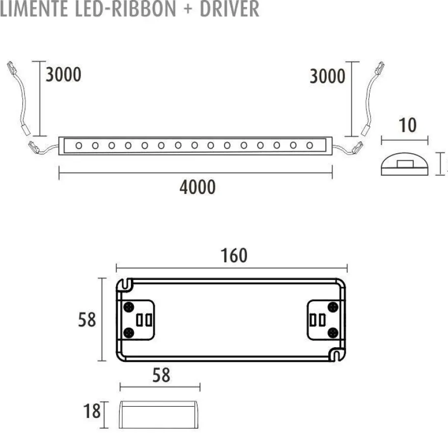 LED-nauha Limente 4m, IP20/IP44, 24V, 4000K + virtalähde
