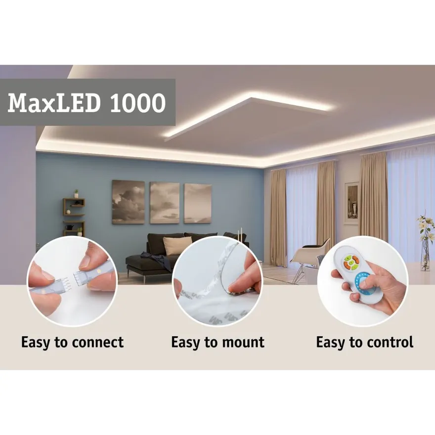 LED-Nauhasetti muuntajalla Paulmann Max 1000 Basic Set, 3m, 2700K, muovi