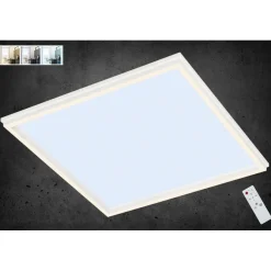 LED-paneeli Briloner Double 450x450mm CCT 3600lm 3000-6000K kaukosäädin himmennettävä valkoinen