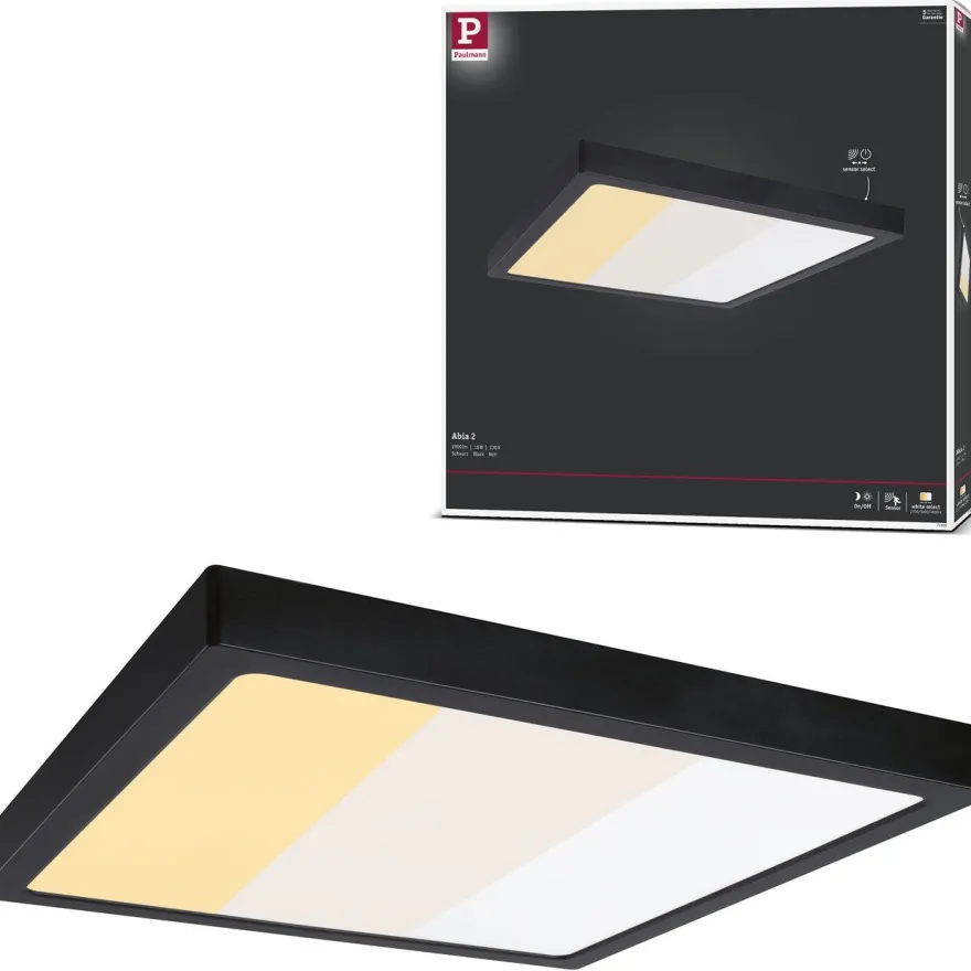 LED-paneeli Paulmann Abia 2 White Select hämäräohjatulla liiketunnistimella 2700-4000K, eri vaihtoehtoja