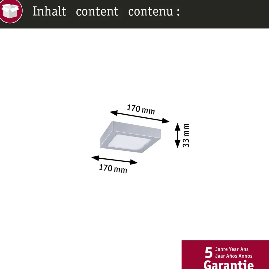 LED-paneeli Paulmann Abia 2 White Select hämäräohjatulla liiketunnistimella 2700-4000K, eri vaihtoehtoja