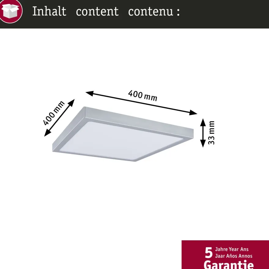 LED-paneeli Paulmann Abia 2 White Select hämäräohjatulla liiketunnistimella 2700-4000K, eri vaihtoehtoja