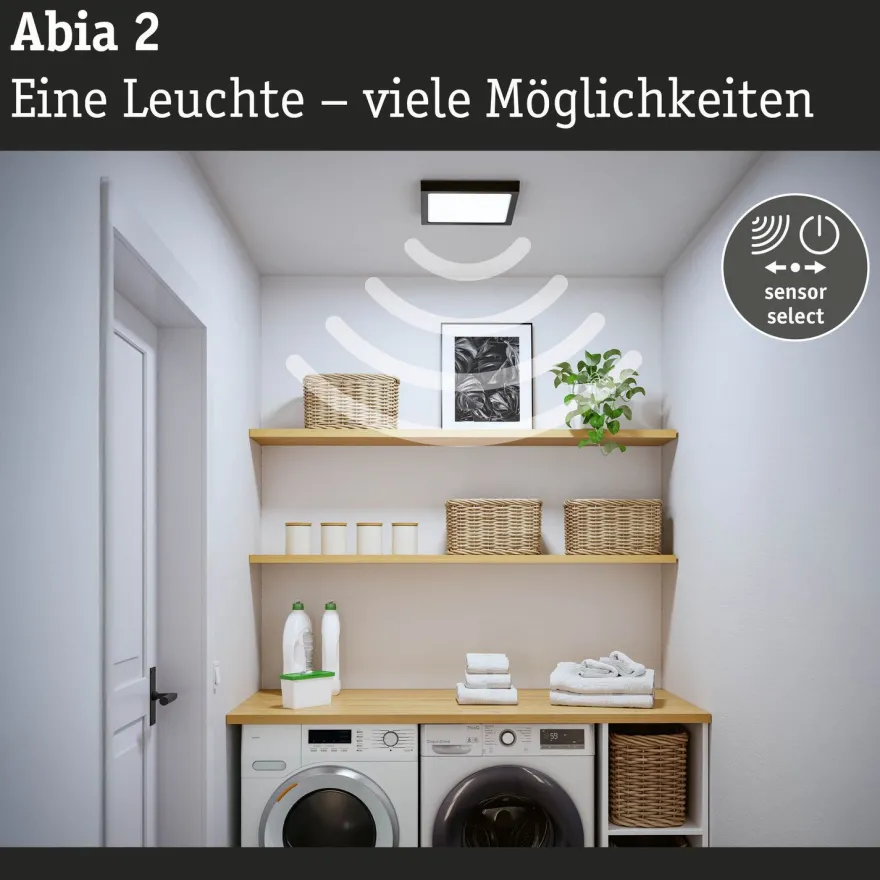 LED-paneeli Paulmann Abia 2 White Select hämäräohjatulla liiketunnistimella 2700-4000K, eri vaihtoehtoja