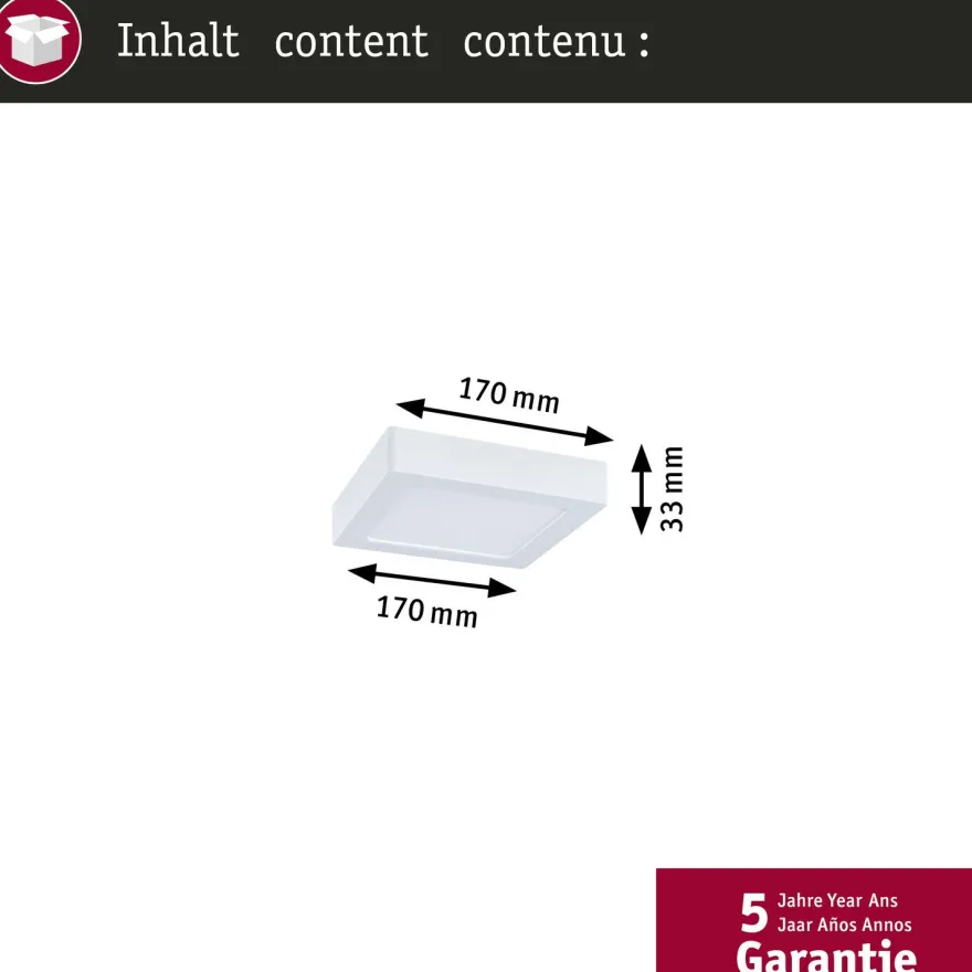 LED-paneeli Paulmann Abia 2 White Select hämäräohjatulla liiketunnistimella 2700-4000K, eri vaihtoehtoja