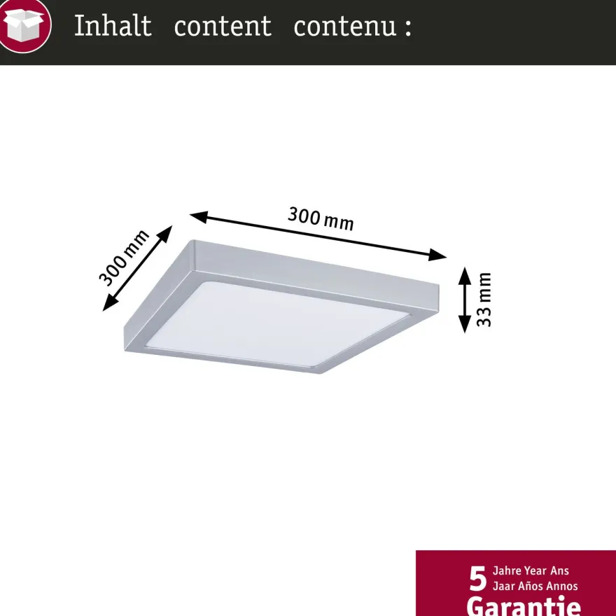 LED-paneeli Paulmann Abia 2 White Select hämäräohjatulla liiketunnistimella 2700-4000K, eri vaihtoehtoja