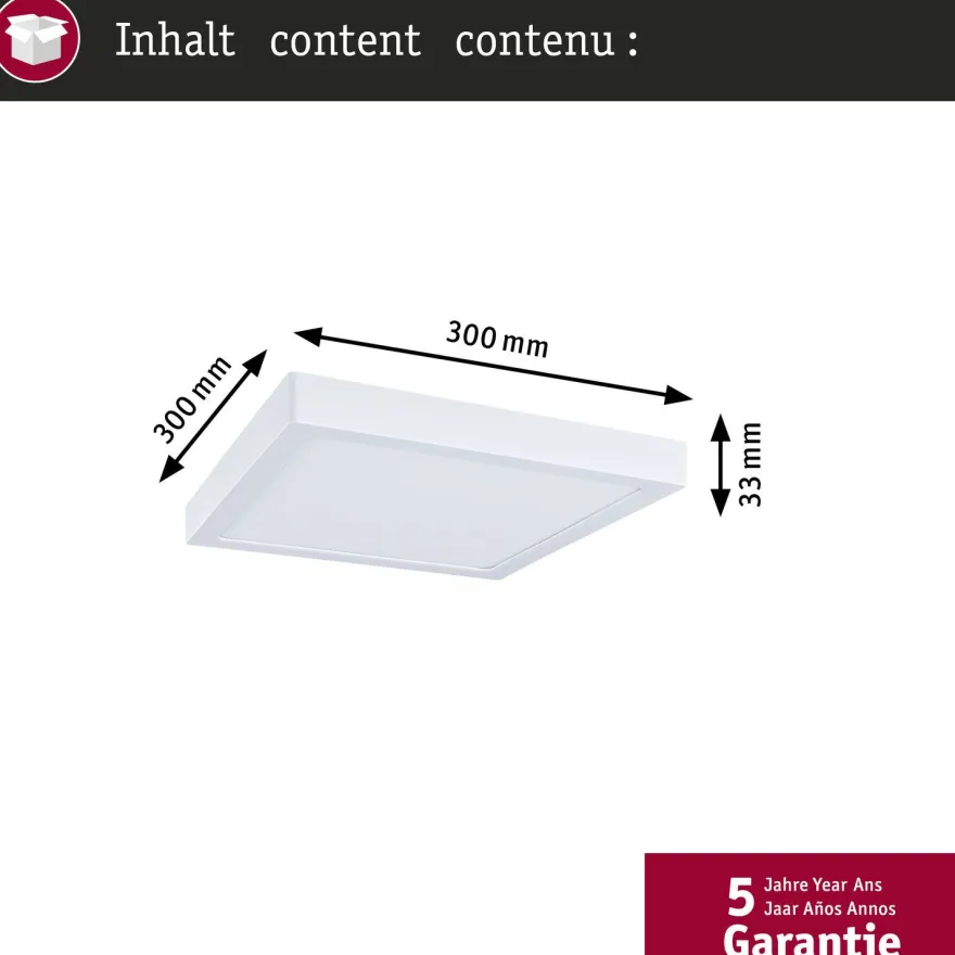 LED-paneeli Paulmann Abia 2 White Select hämäräohjatulla liiketunnistimella 2700-4000K, eri vaihtoehtoja