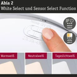 LED-paneeli Paulmann Abia 2 White Select hämäräohjatulla liiketunnistimella 2700-4000K, eri vaihtoehtoja