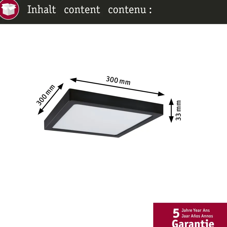 LED-paneeli Paulmann Abia 2 White Select hämäräohjatulla liiketunnistimella 2700-4000K, eri vaihtoehtoja