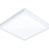 LED-Plafondi Eglo Fueva 5, 28,5x28,5cm, 3000K, valkoinen, pinta-asennettava
