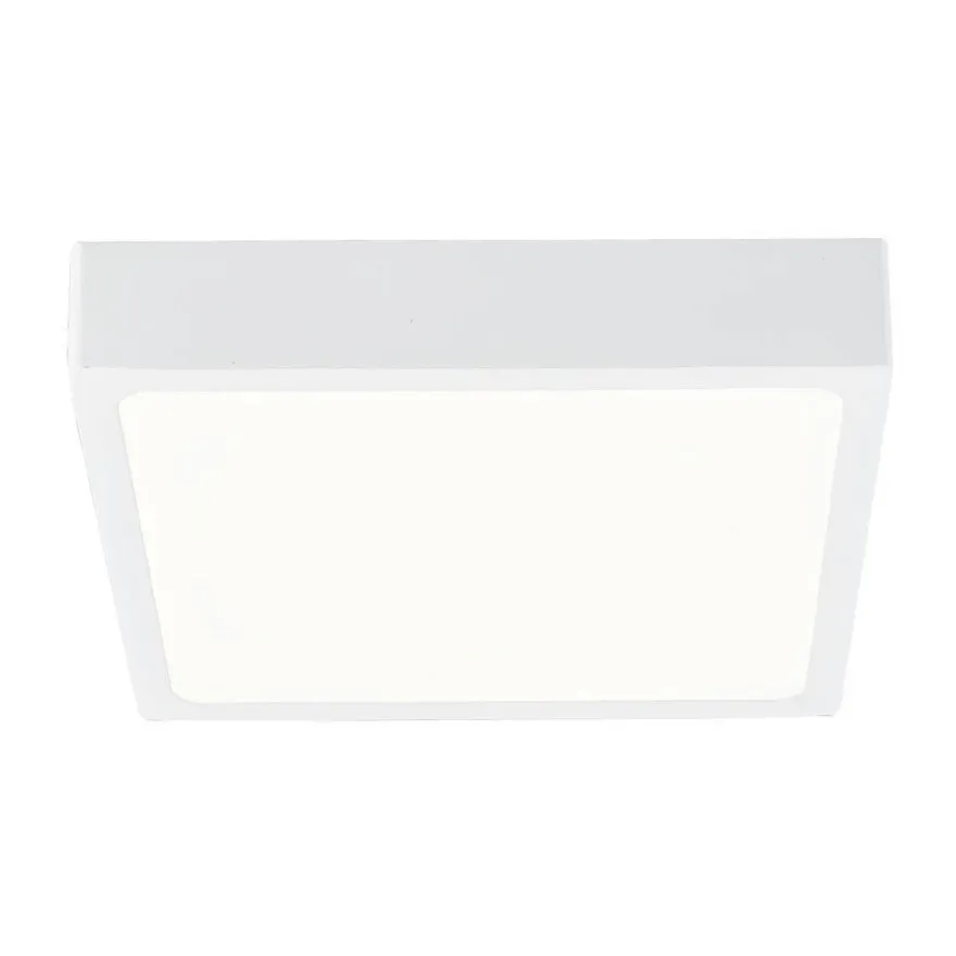 LED-plafondi Globo Alena, 17x17cm, 22W, himmennettävä, valkoinen
