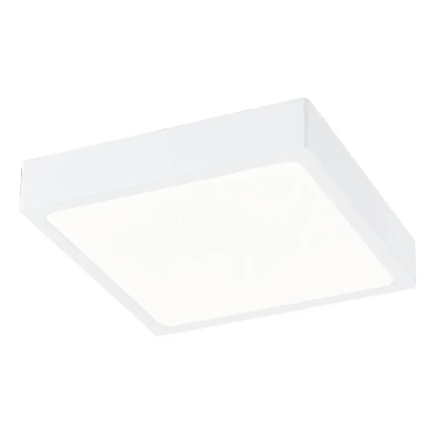 LED-plafondi Globo Alena, 17x17cm, 22W, himmennettävä, valkoinen