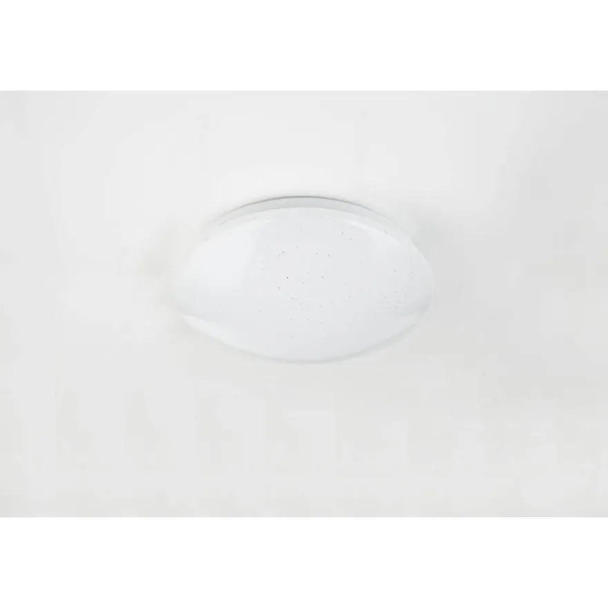 LED-plafondi Globo Atreju, Ø29cm, 15W, himmennettävä, valkoinen