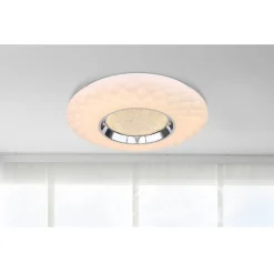 LED-plafondi Globo Magnifique, Ø49cm, 30W, himmennettävä, valkoinen