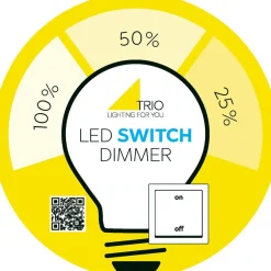LED-plafondi Trio Camillus, 40x40 cm, valkoinen, IP44