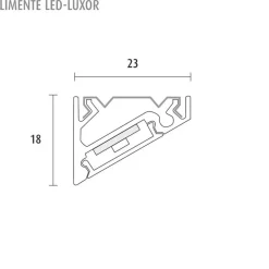 LED-profiili Limente LED-LUXOR 40 CCT LUX, 2700-6000K, 58W, valkoinen, 4m