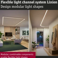 LED-profiilivalaisimen kulmapala Paulmann Linion Light Channel Zigbee 90 ° 24V 3.5W 3000K