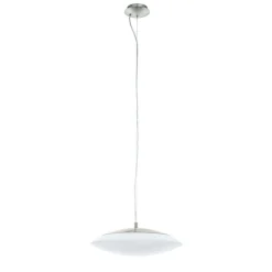 LED-riippuvalaisin Eglo Crosslink Frattina-C, 27W, Ø435x1500mm, IP20, harjattu teräs/valkoinen