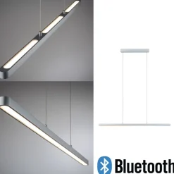 LED-riippuvalaisin Paulmann Lento, Smart Home Bluetooth, säädettävä värilämpötila, himmennettävä, mattakromi