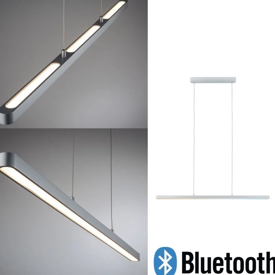 LED-riippuvalaisin Paulmann Lento, Smart Home Bluetooth, säädettävä värilämpötila, himmennettävä, mattakromi