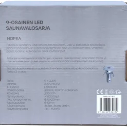LED-saunavalosarja Led Energie, 9-osainen, hopea, teflon