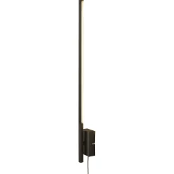 LED-seinävalaisin Aneta Lighting Stecco, 65cm, musta