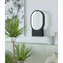 LED-Seinävalaisin Eglo Codriales, 10.8W, 18x32cm, musta/valkoinen