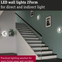 LED-seinävalaisin Paulmann 2Form 230x195mm 4000K 860lm/730lm 7/5.5W valkoinen/musta