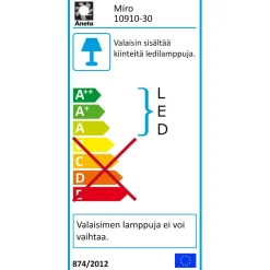 LED-tauluvalaisin Aneta Lighting Miro, himmentimellä, antiikki
