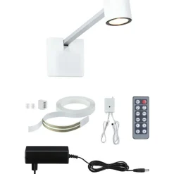 LED-tauluvalaisin Paulmann Adelia, 8.5cm, 2700K, 370lm, 230/24V, 4.5W, himmennettävä, harjattu alumiini