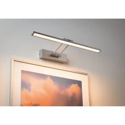 LED-tauluvalaisin Paulmann Galeria, 2700K, 580lm, 8W, harjattu nikkeli/kromi
