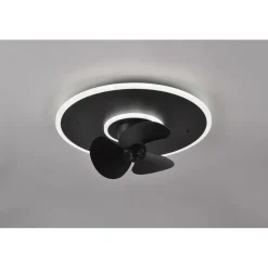 LED-tuuletinplafondi Trio Nybro, musta, Verkkokaupan poistotuote