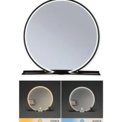 LED-valopeili Paulmann Miro, IP44, 160lm, 10.5W, säädettävä värilämpötila, mattamusta