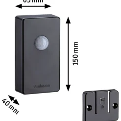 Liike- ja hämärätunnistin Paulmann Plug & Shine, Smart Home Zigbee 3.0, 4.8V, antrasiitti