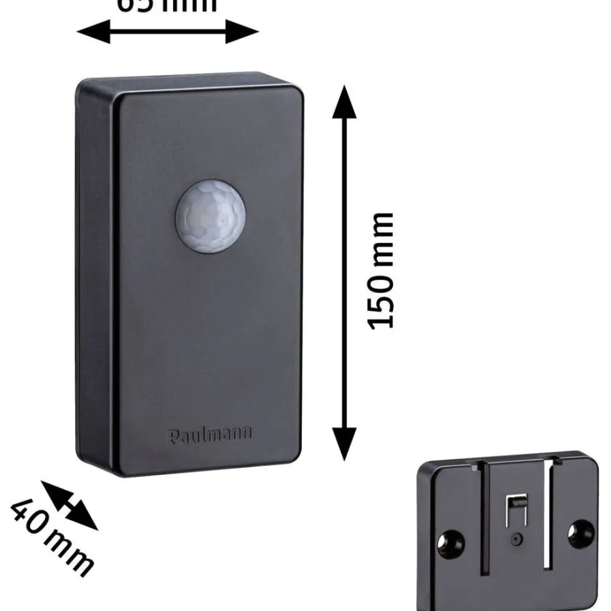 Liike- ja hämärätunnistin Paulmann Plug & Shine, Smart Home Zigbee 3.0, 4.8V, antrasiitti
