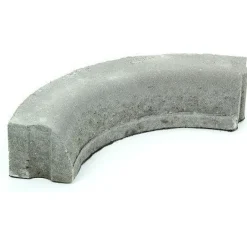 Liimattava reunakivi Rudus, kulma R250 kovera, 490x130x120mm, sileä, harmaa