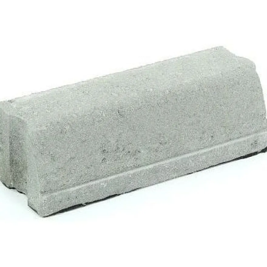 Liimattava reunakivi Rudus, suora, 390x130x120mm, sileä, harmaa