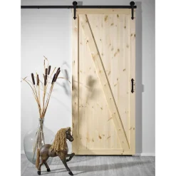 Liukuovi seinän päälle Stella Loft Basic, puuvalmis, eri kokoja