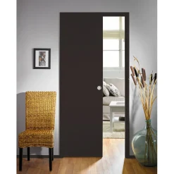Liukuovi seinän sisään Stella Pocket Door M8, laakaovi, 825x2040mm, musta