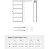 Liukuovi seinän sisään Stella Pocket Door M11, ristikko, 1125x2040mm, musta