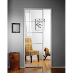 Liukuovi seinän sisään Stella Pocket Door M11, ristikko, 1125x2040mm, valkoinen