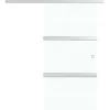 Liukuovi soft-stopeilla ESG-lasi ja alumiini, 76x205 cm, huurrelasi raidoilla
