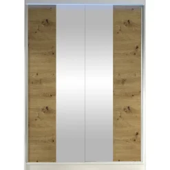 Liukuovivaatekaappi Nomla LINO II, LED-valaistuksella, peilillä, 120x200cm