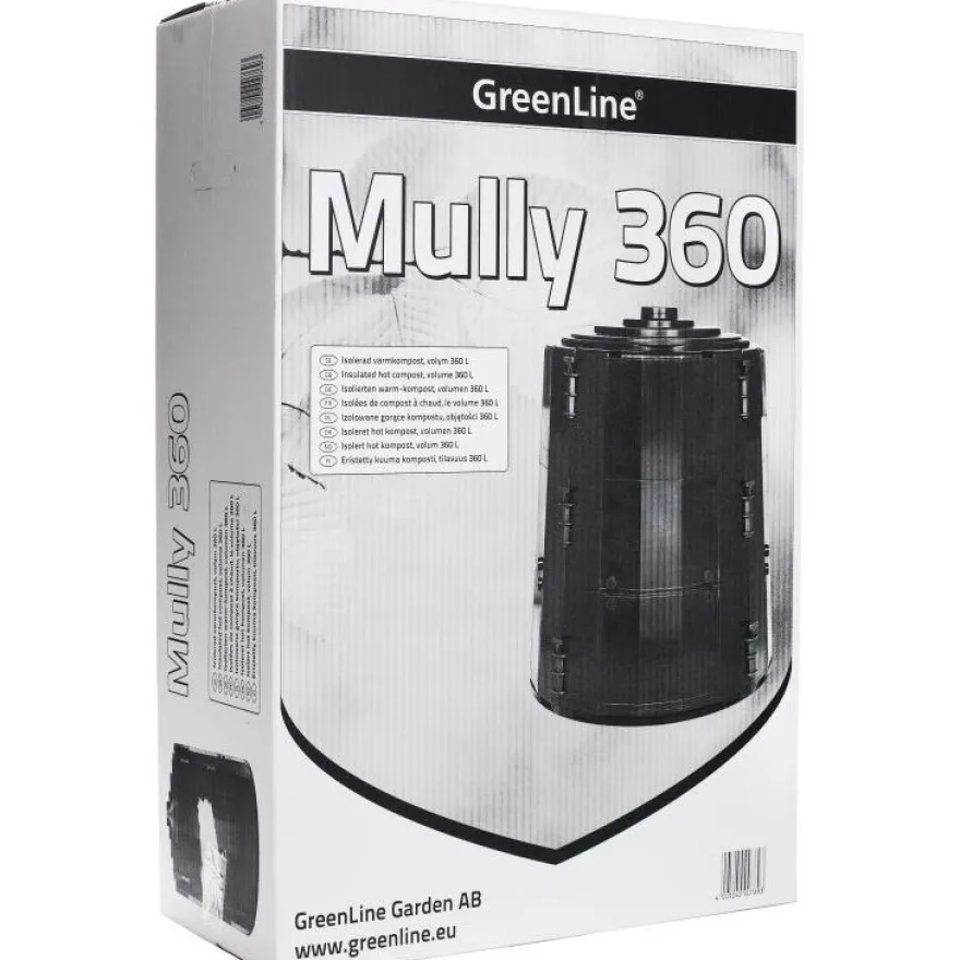 Lämminkomposti Greenline Mully, 360L, -15°C, musta