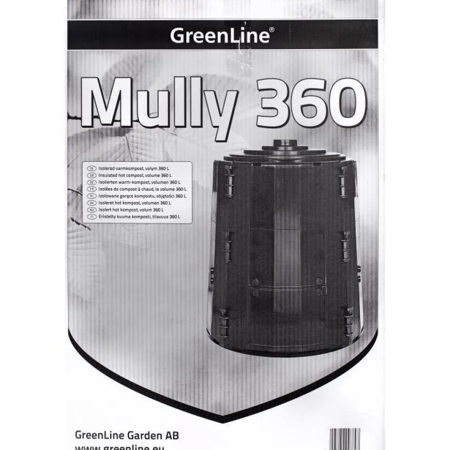 Lämminkomposti Greenline Mully, 360L, -15°C, musta
