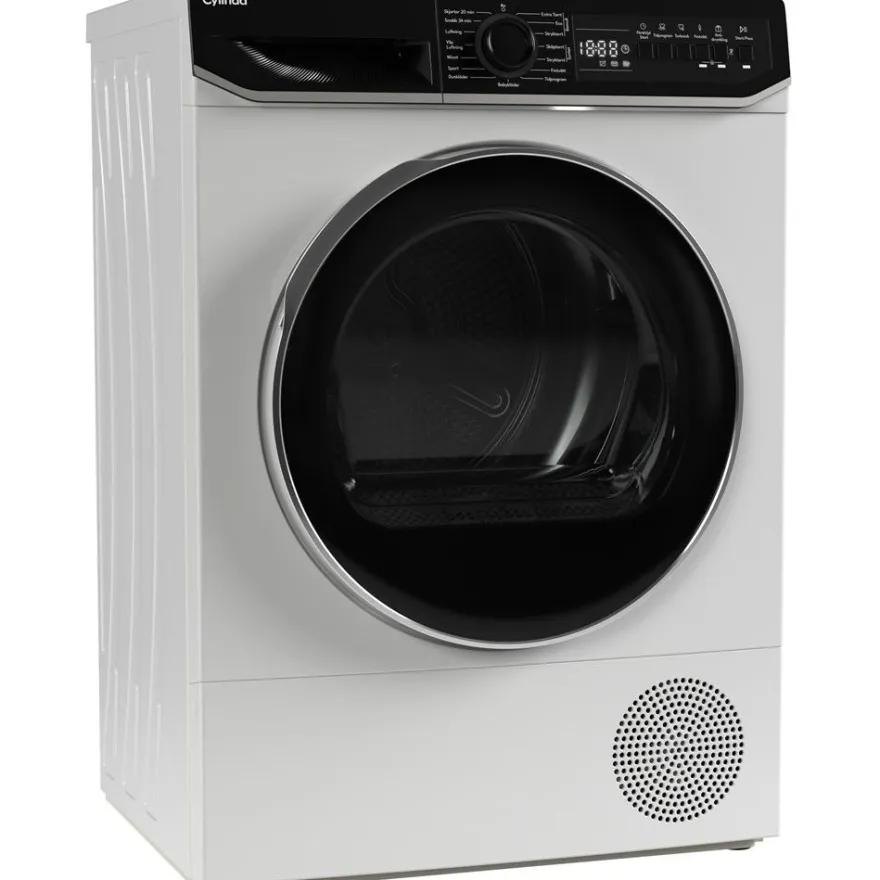 Lämpöpumppukuivausrumpu Cylinda TVP911G28E, 60cm, 8kg