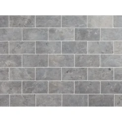Luonnonkivilaatta Qualitystone Light Grey Marble Tile, 100x200mm